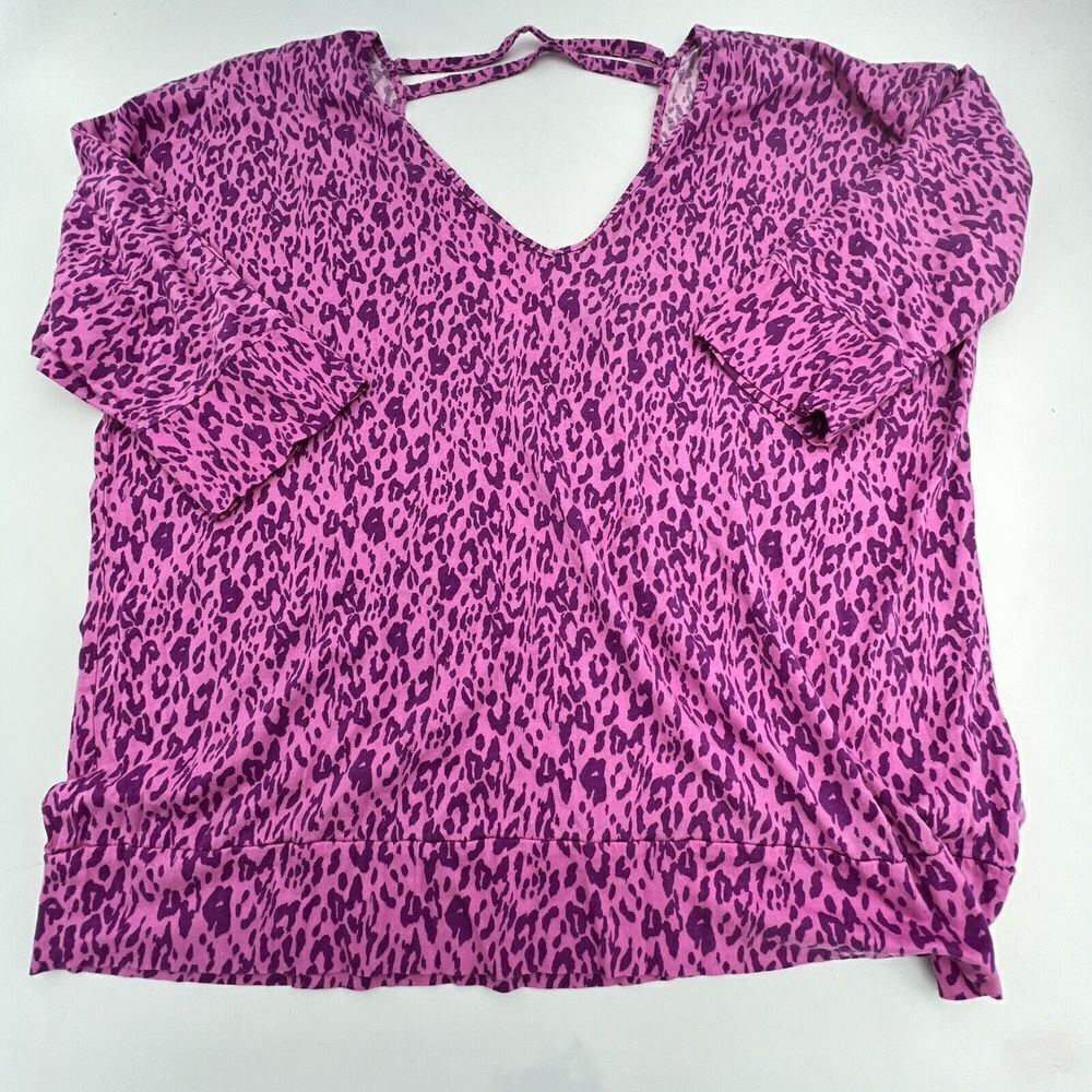 Torrid Pink Leopard Print Top Size 2X